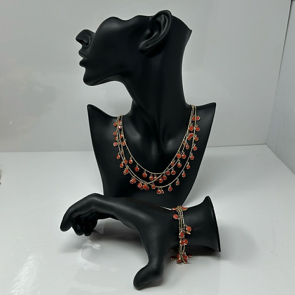 Anne Klein necklace and assorted bracelet set